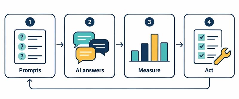 How AI visibility tools work, from prompts to AI answers to measurement and action
